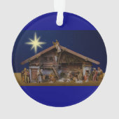 kerstversiering op de nativiteitsscène ornament (achterkant)