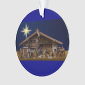 kerstversiering op de nativiteitsscène ornament (voorkant)