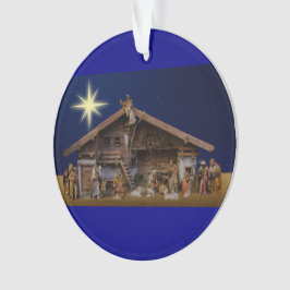 kerstversiering op de nativiteitsscène ornament