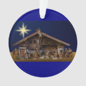 kerstversiering op de nativiteitsscène ornament (voorkant)