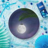 Kerstversiering op de palmboom papieren bordje (Feest)