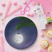 Kerstversiering op de palmboom papieren bordje (Feest)