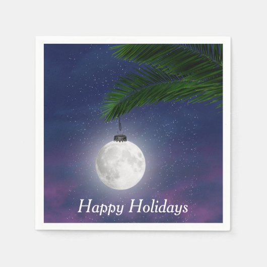 Kerstversiering op de palmboom servet (Voorkant)