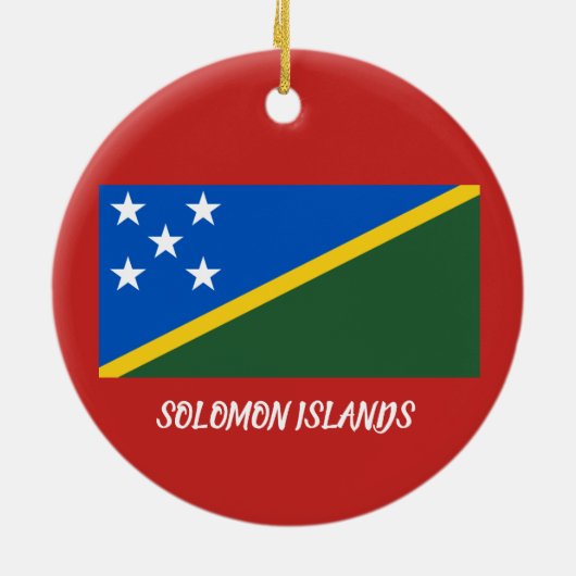 kerstversiering op de Salomonseilanden Keramisch Ornament (Achterkant)