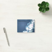 kerstversiering op een blauwe achtergrond post-it® notes (Kantoor)