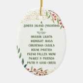 kerstversiering op het eiland Beaver Keramisch Ornament (Voorkant)