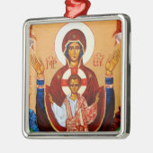 Kerstversiering op het pictogram Virgin Orans Metalen Ornament (Links)