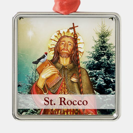 Kerstversiering op het Plein van de Sint-Rocco Metalen Ornament (Voorkant)
