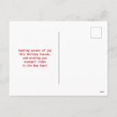 Kerstversiering op het strand vakantiekaart feestdagenkaart (Achterkant)