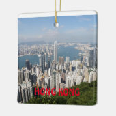Kerstversiering op Hong Kong Square Keramisch Ornament (Links)