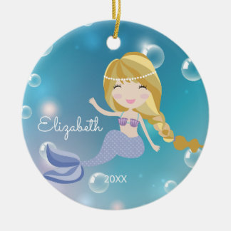 kerstversiering op maat voor Mermaid Keramisch Ornament