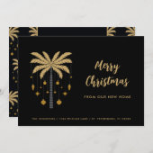 Kerstversiering op Palm Tree New Home Aankondiging (Voorkant / Achterkant)