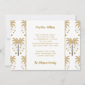 Kerstversiering op Palm Tree New Home Aankondiging (Achterkant)