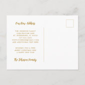 Kerstversiering op Palm Tree New Home Aankondigingskaart (Achterkant)