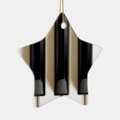 Kerstversiering op piano-toetsenbord keramisch ornament (Rechts)