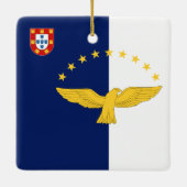 Kerstversiering op Pico Mountain Azoren Keramisch Ornament (Achterkant)