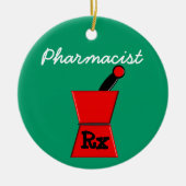 kerstversiering op recept van apotheker keramisch ornament (Voorkant)