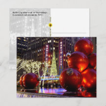 Kerstversiering op Sixth Avenue, NYC - 