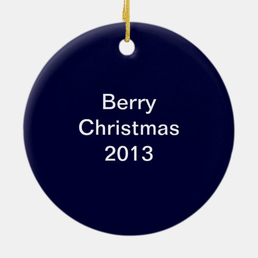 Kerstversiering op zomerkerst keramisch ornament (Achterkant)