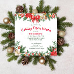 kerstversiering openhuisuitnodiging voor feestdage kaart<br><div class="desc">kerstversiering openhuisfeestdag uitnodiging.</div>
