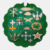 kerstversiering ornament kaart (Achterkant)