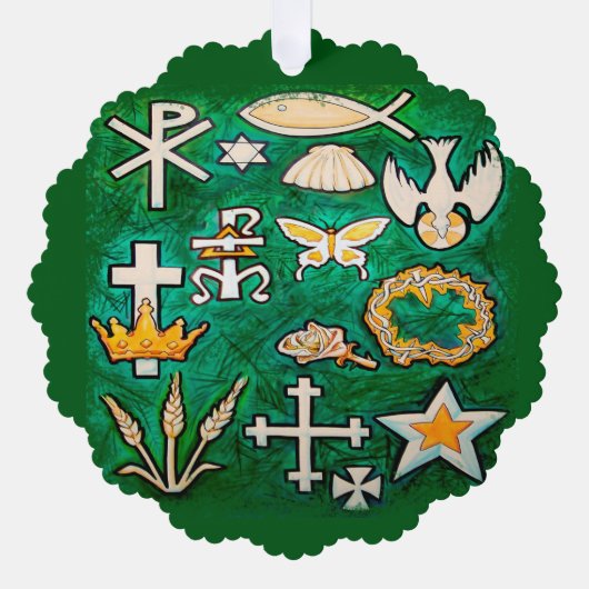 kerstversiering ornament kaart (Voorkant)