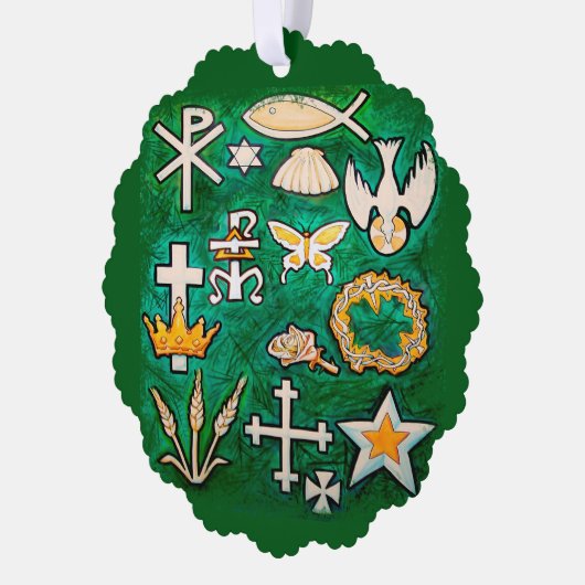 kerstversiering ornament kaart (Links)