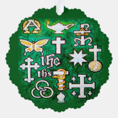 kerstversiering ornament kaart (Achterkant)