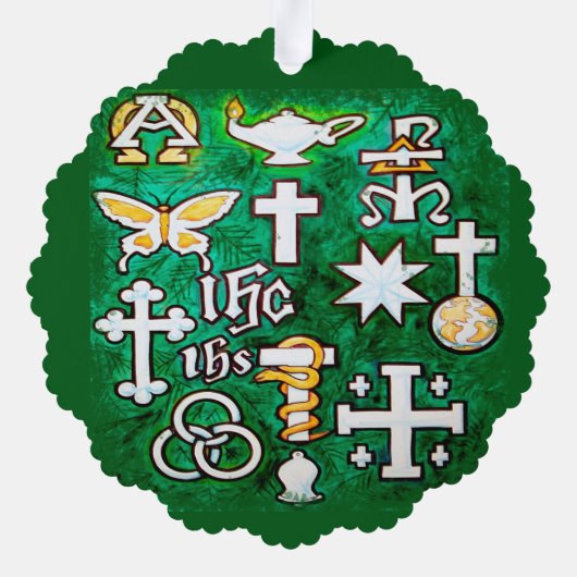 kerstversiering ornament kaart (Achterkant)