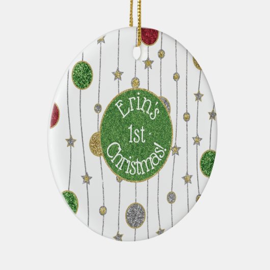 kerstversiering "Ornaments & Stars" Keramisch Ornament (Rechts)