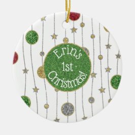 kerstversiering "Ornaments & Stars" Keramisch Ornament