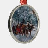 Kerstversiering - Paardenrooster Metalen Ornament (Rechts)