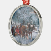 Kerstversiering - Paardenrooster Metalen Ornament (Links)