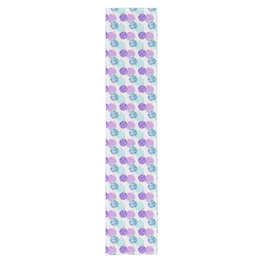 Kerstversiering Paarse Blauwe Tafelloper (Voorkant)