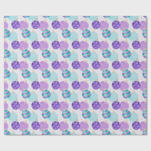 Kerstversiering Paarse Cadeaupapier (Vlak)