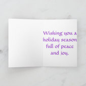 Kerstversiering paarse seizoenen Groeten Feestdagen Kaart (Binnen)