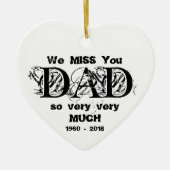 kerstversiering Papa die geheugen liefhebbend Keramisch Ornament (Voorkant)