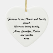 kerstversiering Papa die geheugen liefhebbend Keramisch Ornament (Achterkant)