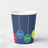 kerstversiering papieren bekers (Voorkant)