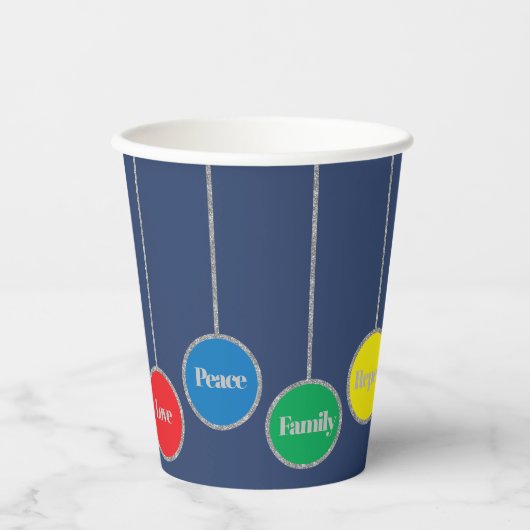 kerstversiering papieren bekers (Voorkant)