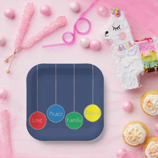 kerstversiering papieren bordje (Feest)