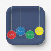 kerstversiering papieren bordje (Voorkant)