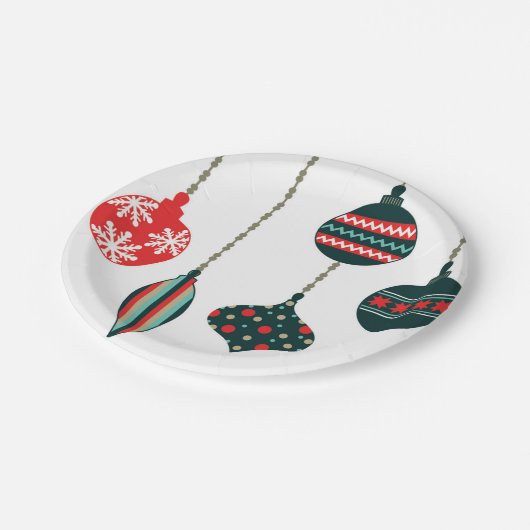 kerstversiering papieren bordje (Gekanteld)