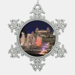 Kerstversiering - Pewter Pittsburgh-Foto Tin Sneeuwvlok Ornament