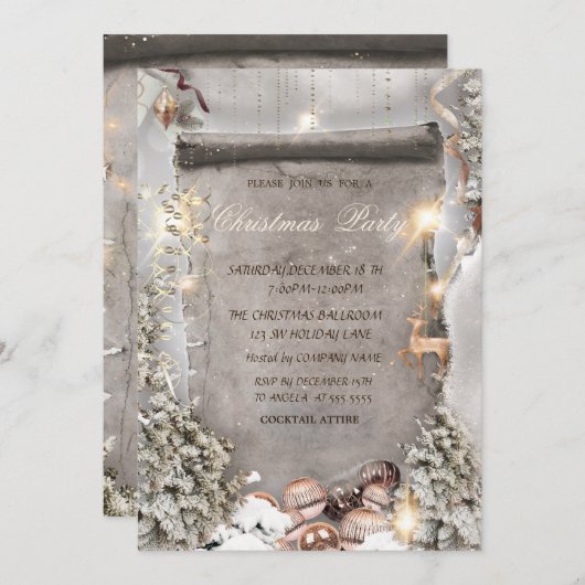 Kerstversiering, Pine Tree Christmas Company Kaart (Voorkant / Achterkant)