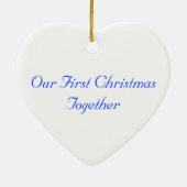 kerstversiering pinguïn Couple Keramisch Ornament (Achterkant)