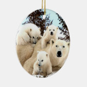Kerstversiering - Polaire Beren Keramisch Ornament (Rechts)