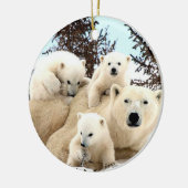 Kerstversiering - Polaire Beren Keramisch Ornament (Links)