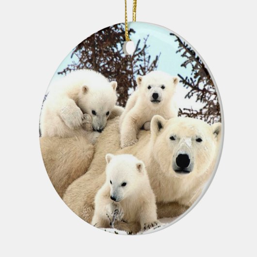 Kerstversiering - Polaire Beren Keramisch Ornament (Links)