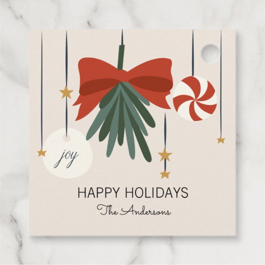 kerstversiering Prettige feestdagen Bedankjes Labels (Achterkant)